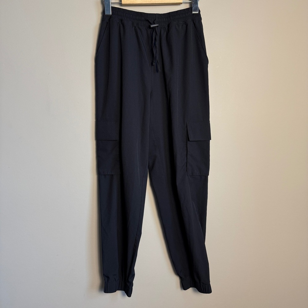 Mondetta Womens Cargo Jogger Pants Performance Luxury Black XS Casual Athleisure